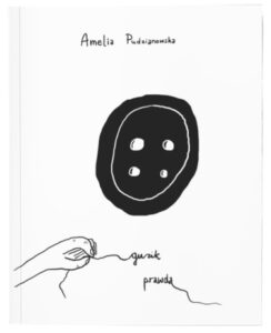 Okładka książki Amelii Pudzianowskiej pod tytułem „guzik prawda”.