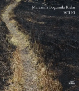 Okładka tomu wierszy Marzanny Bogumiły Kielar pod tytułem „Wilki”.
