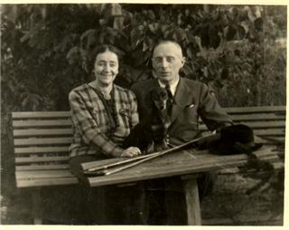 Zdjęcie Ewy Librowiczowej z domu Aszer i Bolesława Librowicza, przed 1941.