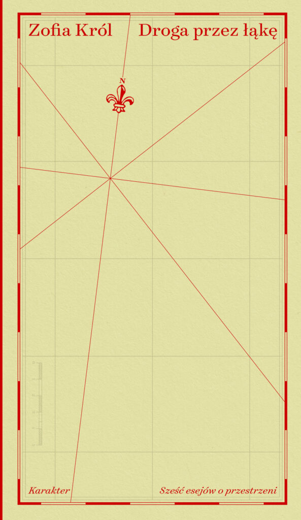 Okładka książki Zofii Król pod tytułem „Droga przez łąkę. Sześć esejów o przestrzeni”.