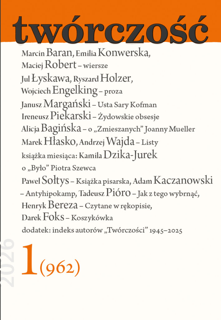 Okładka czasopisma „Twórczość” 2026, nr 1