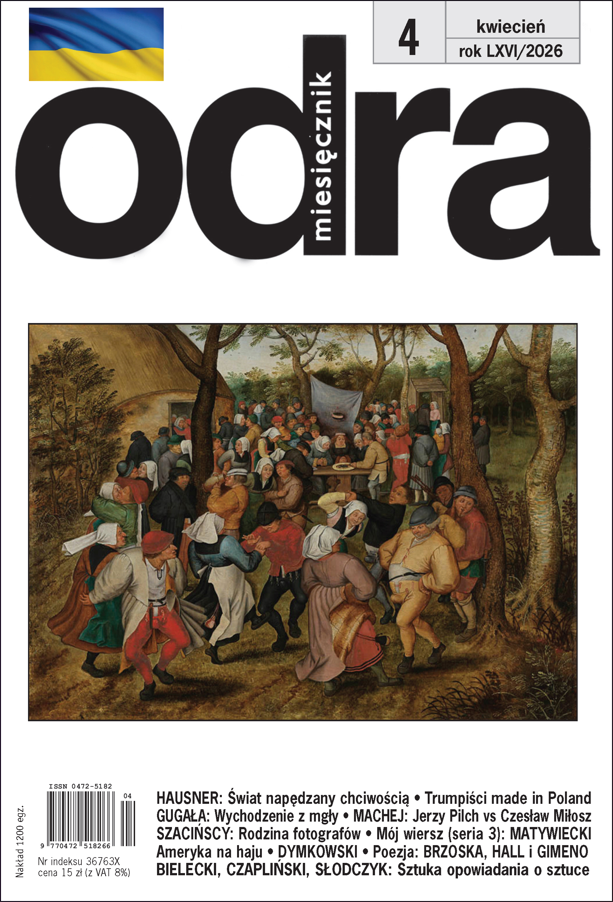 Okładka czasopisma „Odra” 2026, nr 4.