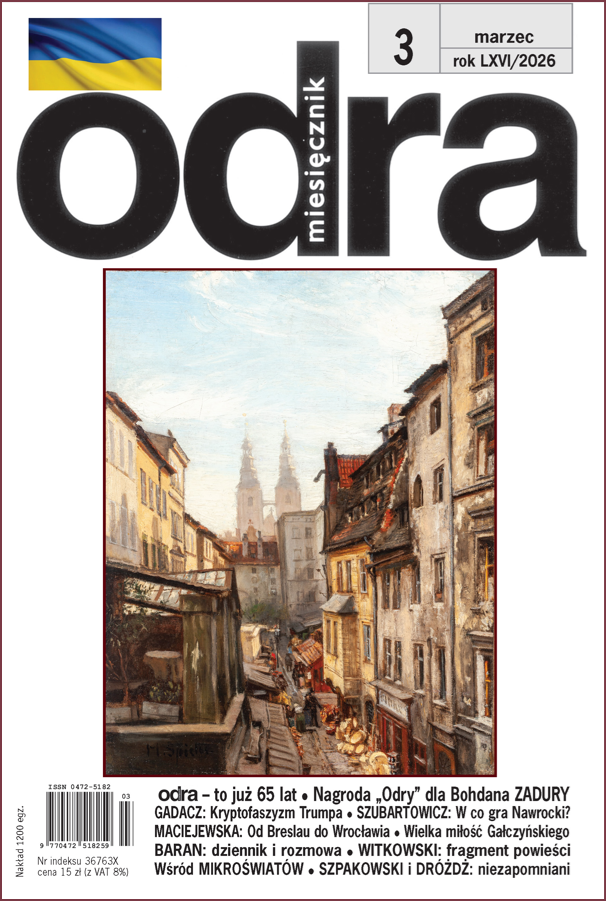 Okładka czasopisma „Odra” 2026, nr 3.