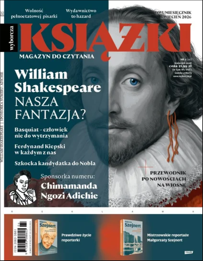 Okładka czasopisma „Książki. Magazyn do czytania” 2026, nr 2.