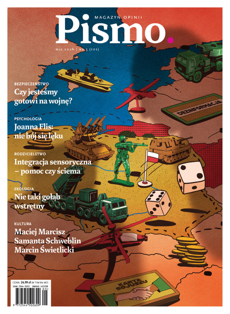 Okładka czasopisma „Pismo. Magazyn opinii” 2026, nr 5.