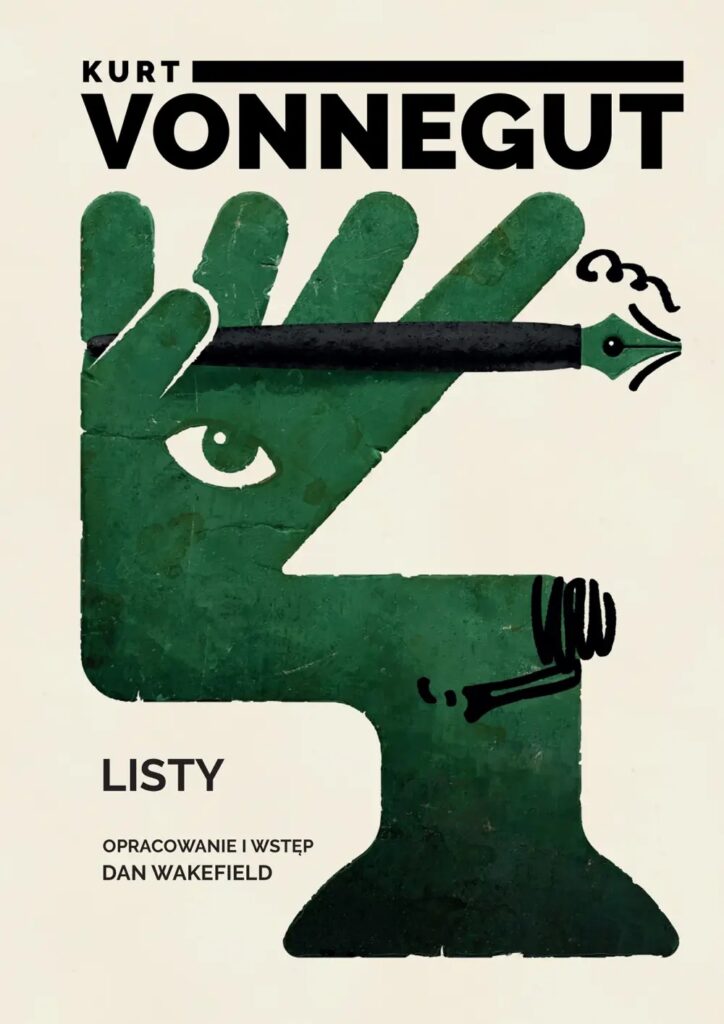 Okładka książki Kurta Vonneguta pod tytułem „Listy”.