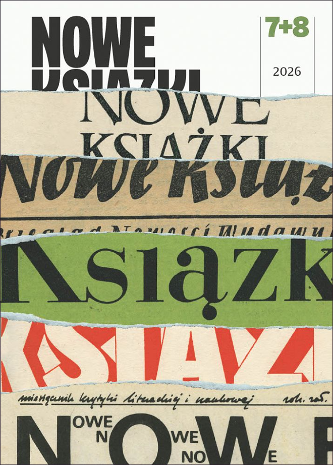 Okładka czasopisma „Nowe Książki” 2026, nr 7–8.